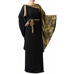 Black & Golden Burkha