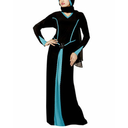 Blue & Black Designer Burkha