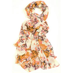 Floral Brown Scarf